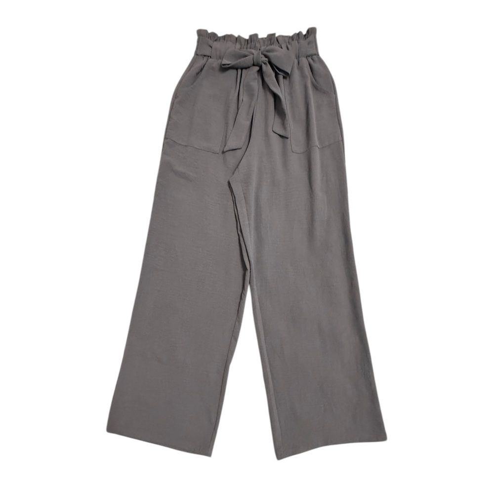 Gray Women's Wide-Leg Pants Elastic Waist Small NWOT
